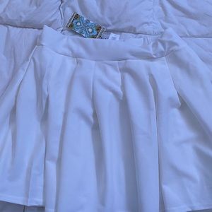 Boohoo White Tennis Skirt